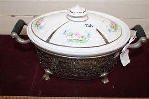 Royal Rochester Casserole Dish & Fotted Stand