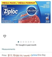 Ziploc Large Food Storage Freezer Bags, Grip 'n