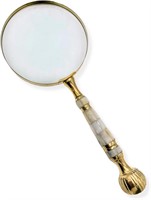 Fine Magnifying Glass  Mother of Pearl  10x4 in