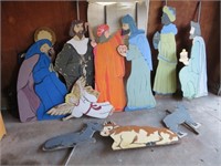 Plywood outdoor nativity set, upto 62 " tall