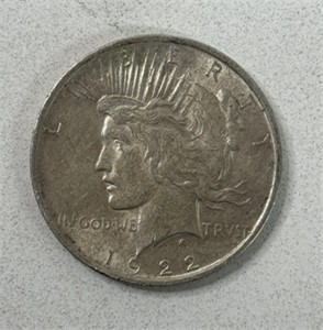 1922 SILVER PEACE DOLLAR COIN