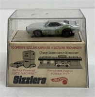 SIZZLERS HOTWHEELS CAR ON STAND