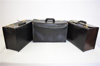 3 LEATHER  DOCUMENT CASES