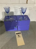 American blue classics 8 water goblets NIB