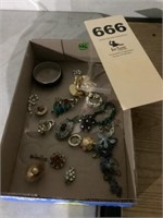 Tray of costume jewelry