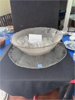 NEW MARTINSVILLE "RADIANT CLEAR" PUNCH BOWL,