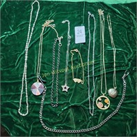 7 Necklaces, Chains, Locket, Bracelet