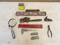 Levels, Pipe Wrenches, Oil Filter Wrench, Misc.
