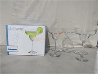 Three Dailyware Margarita Glasses;