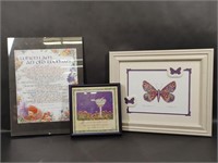 Purple Color Themed Art Pieces in Frames