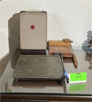2x Vintage Paper Cutters
 + Projector