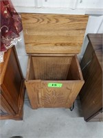 OAK LIKE LIFT TOP POTATO BIN