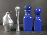 Vases & Italian decanters box lot