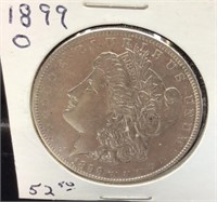 OF) 1899-O MORGAN SILVER DOLLAR, BEAUTIFUL COIN