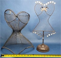 2 Small Metal Dress Forms