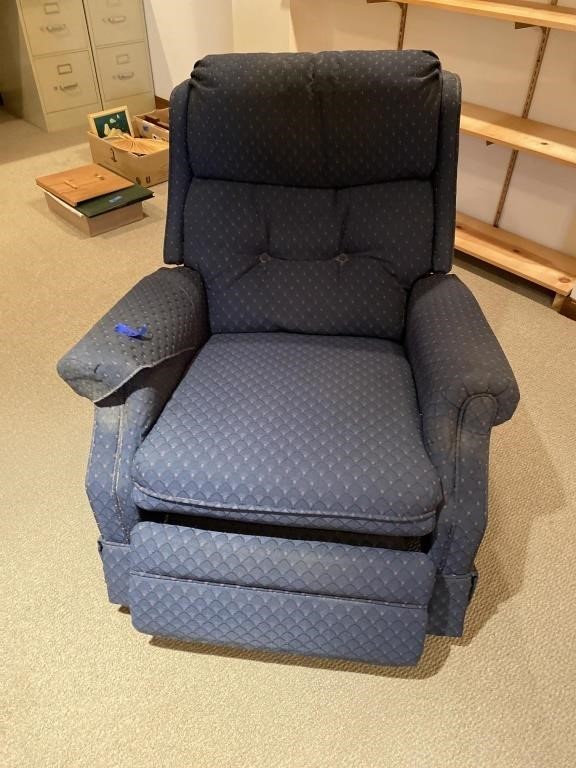 Blue recliner