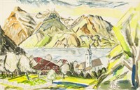 JOSEPH MEIERHANS US Swiss 1890-1981 WC on Paper