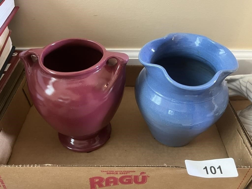 (2) Pottery Vases