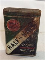 Half and half pipe tobacco advertising tin