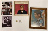 John F Kennedy lot coins album magazines
