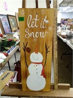 Let It Snow Paint On Wood Wall Decor