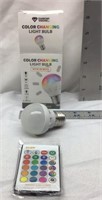 C2) NEW COLOR CHANGING LIGHT BULB WITH REMOTE
