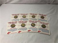 8 Baseball Coins In Package