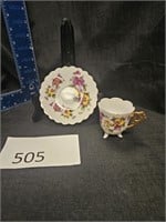 Saji Multicolor Pansy cup and saucer