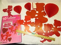 Valentine Vintage Honeycomb Tissue Paper Hearts Se