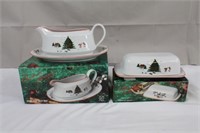 Kopin Christmas, sauce boat with undertray and