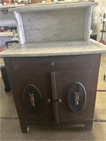 Antique marble top wash stand