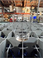 *LOT*(49)SMALL GLASSES W/(2)PLASTIC GLASS RACKS
