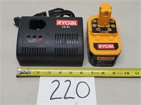 Ryobi 18V One+ Battery + Charger