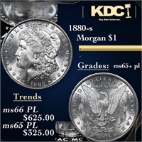 1880-s Morgan Dollar 1 Grades GEM+ PL