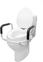 4 White Riser Toilet Seat w/ Lid