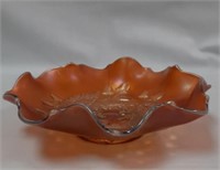 Fenton Peach Opal Acorn 8" Bowl