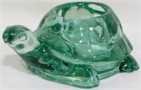 Glass Turtle Candleholder 2.5x5x3.5