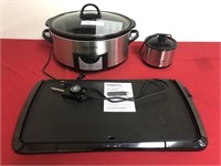 Presto Griddle, Large Crock Pot, Small Crock Pot