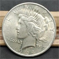 1924 Peace Silver Dollar, BU