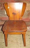 Habitant chair with plank seat. Measures 32.5"