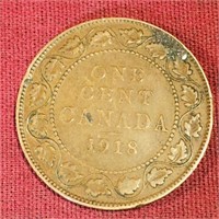 1918 Canada One Cent Coin