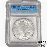 1884-O Morgan Silver Dollar ICG MS65