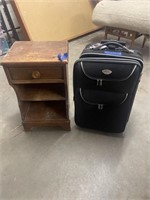 Luggage and end table