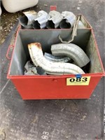 Galvanized spouting pieces
In a metal box