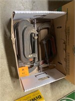 Box of industrial table clamps