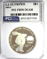 1983-S S$1 LA Olympics PR70 DCAM LISTS $400