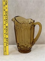 Vintage Amber Moon & Stars Water Pitcher