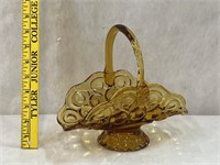 Vintage Amber Moon & Stars Basket