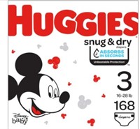 Huggies Snug&Dry Diapers S3 168ct