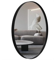 ANDY STAR Oval Bathroom Mirror, Black